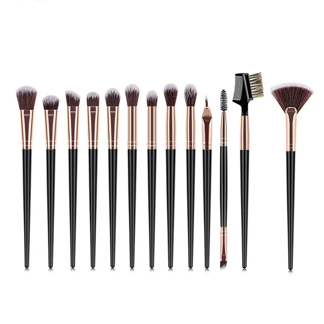 13 Pcs/Set Makeup Brush Set Plastic Long Home Travel x Set(Leather Bag Package) Handle Cosmetic Tool | Красота и здоровье