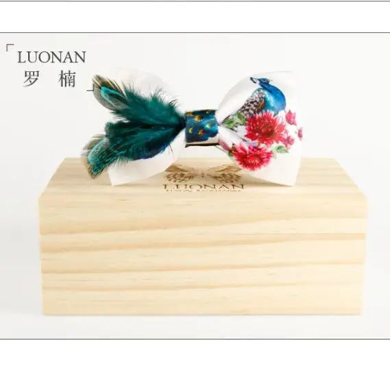 Мужской свадебный галстук зеленое перо павлина бабочка мода|feather bow tie|bow tiewooden tie |