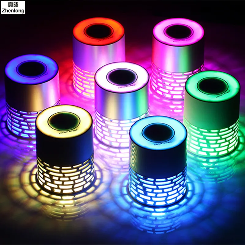 СВЕТОДИОДНЫЙ цветной динамик светильник Bluetooth полый креативный Led радио Q5