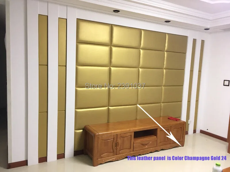 

Modern Style Leather Panel luxury decorative art TV Room sofa backgroumd wallpaper acoustic panel wall sticker 12pcs 60*30*3.5CM