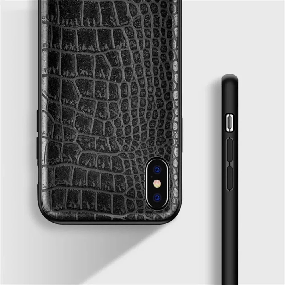 !ACCEZZ TPU Phone Case For iphone XS MAX XR X 6 6S 7 8 Plus 10 Retro Vintage Crocodile Snake Skin Pattern Protective Cover Shell |