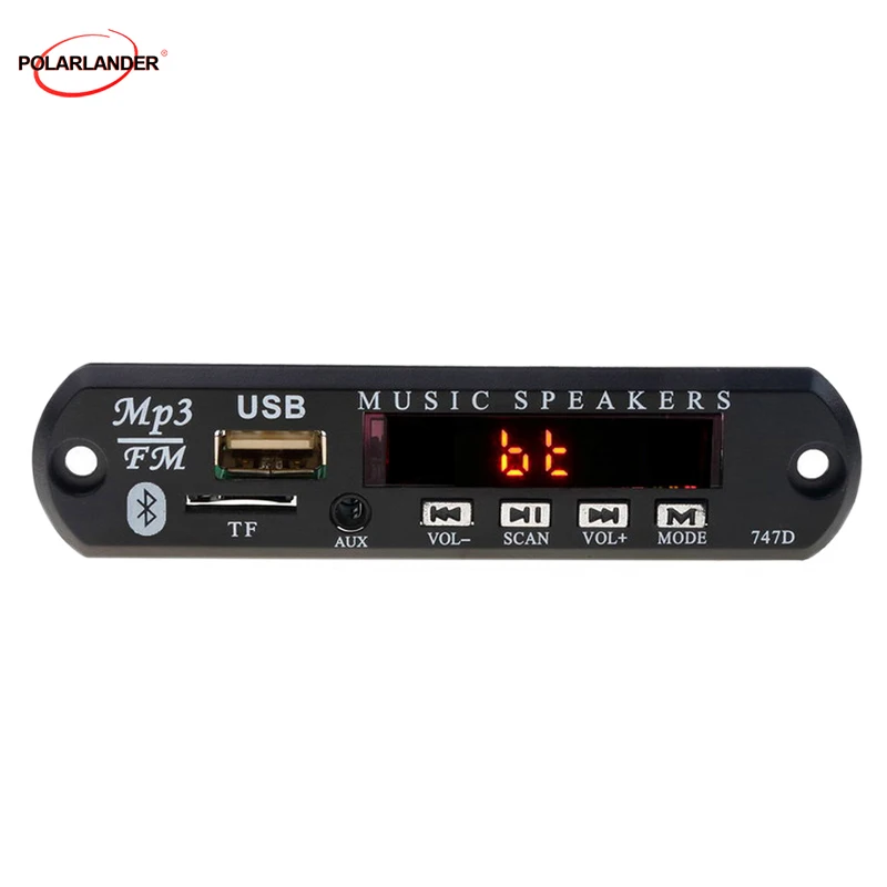 MP3-плеер декодер USB 3 5 мм TF WMA автомобильный комплект FM-радио плата аудио приемник 12