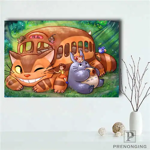 Оригинальный холщовый постер tonari_no_totoro печатные постеры тканевые настенные
