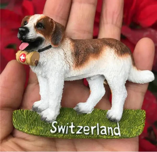 Новинка, ручная роспись, швейцарская собака, белка, пингвин, 3D магниты на холодильник, туристические сувениры, магнитные наклейки на холодильник, подарок - Цвет: 003