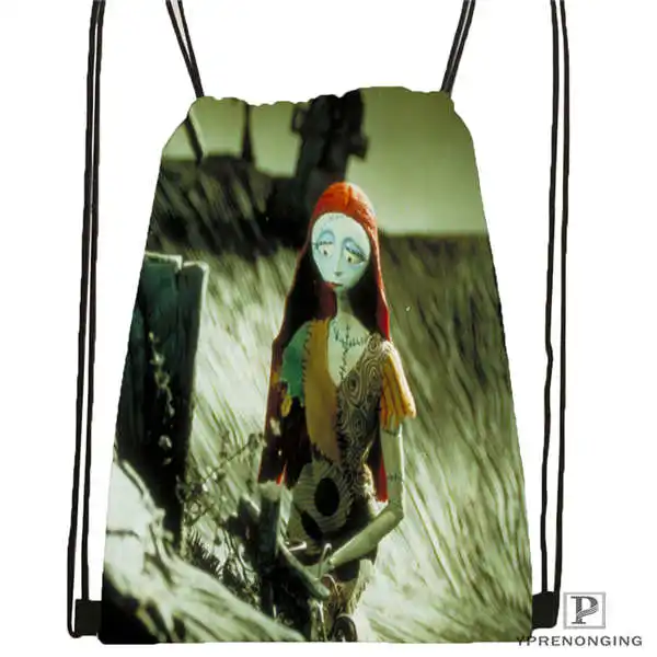 Drawstring Backpack Пользовательские Кошмар перед Рождеством походная сумка на шнурке милый рюкзак для детей(черная спина) 31x40 см#180531-03-48 - Цвет: Drawstring Backpack