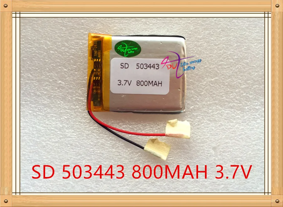 Литровая энергия батарея 3 7 V литий-полимерный аккумулятор 503443 800MAH Беспроводная