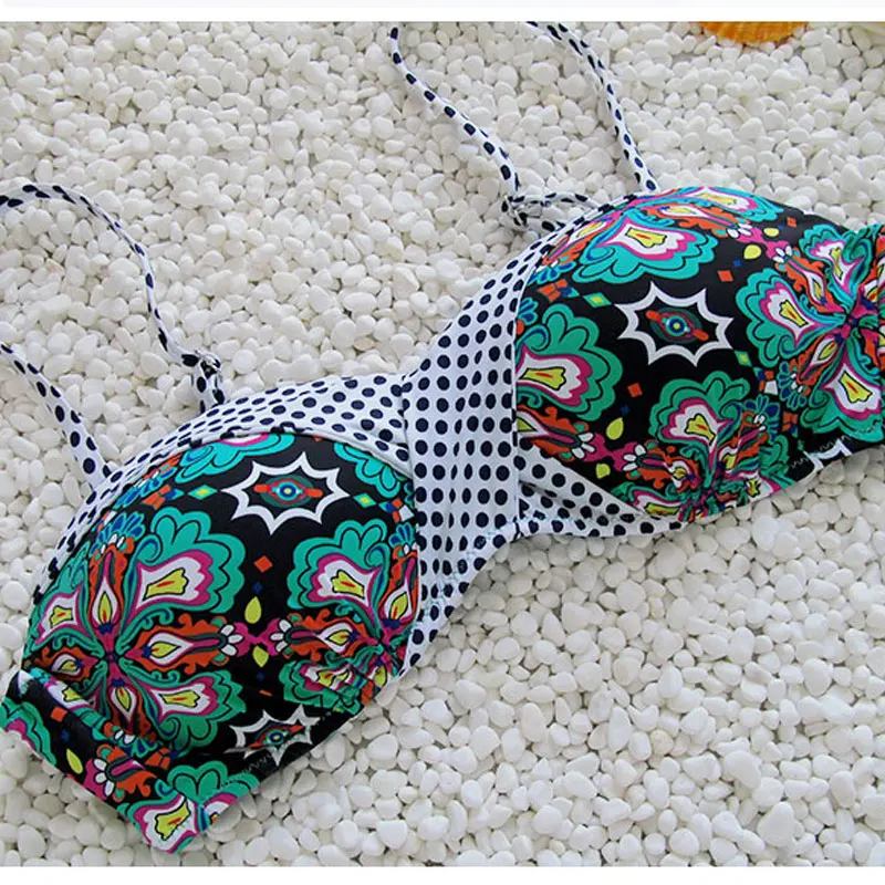 Купальники Бикини Женщин Подтолкнуть Вверх Ретро Бразильский Сексуальная