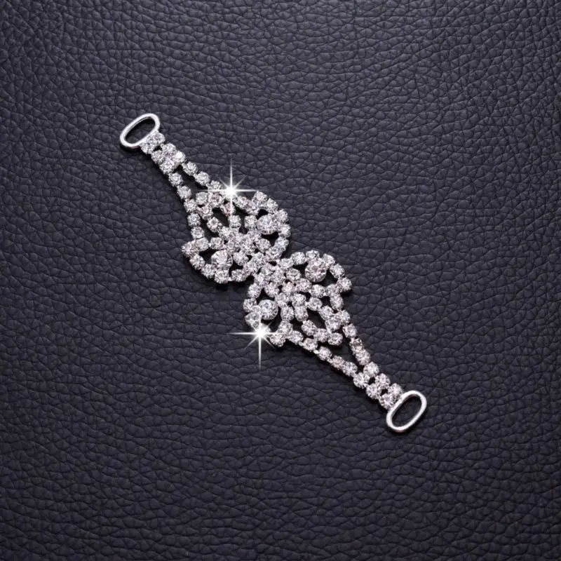 Сделай Сам 10 шт. блестящие стеклянные пряжки в форме листьев серебряная медная