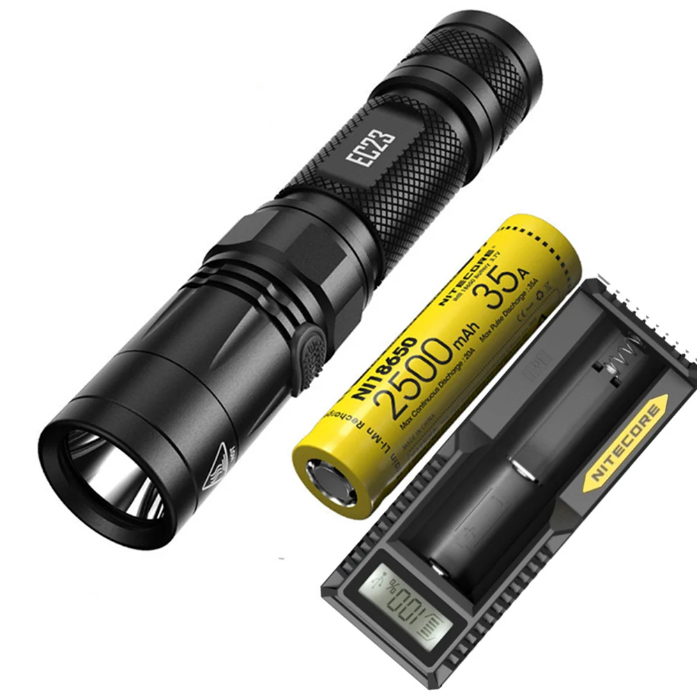 NITECORE EC23 фонарик CREE XHP35 HD светодиодный Макс 1800 люмен расстояние луча 255 м водонепроницаемый уличный фонарик поиск спасательный маяк