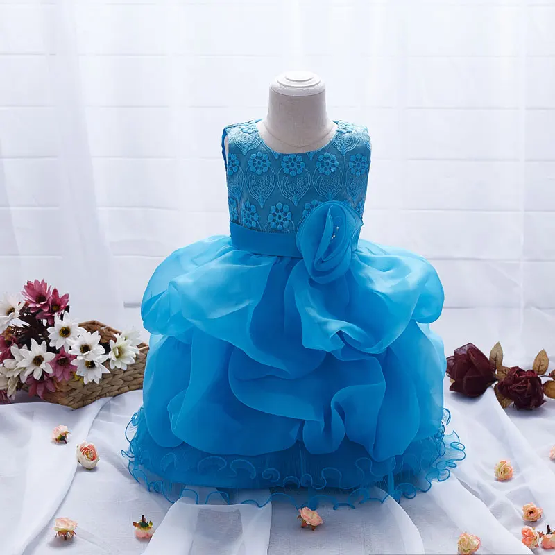 Кружевное платье для девочек с цветочным узором без рукавов k1 2017 | Детская одежда