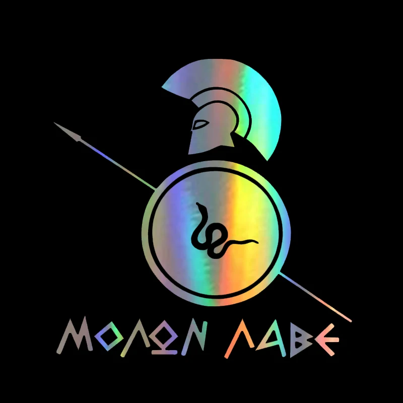 Momon LABE Spartan шлем автомобиля стикер щит виниловые наклейки черный/белый/лазер 14 9 см