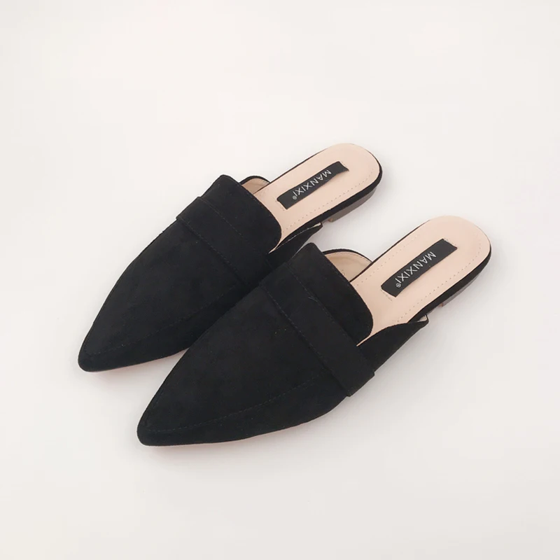 Мюли женские со змеиным принтом летние сандалии на плоской подошве без застежки