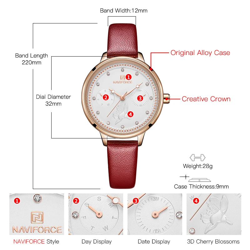 

NAVIFORCE 2018 New Top Luxury Women Watches Ladies Quartz Fashion Watch Casual Clock Relogio Feminino Watches For Lovers Watches