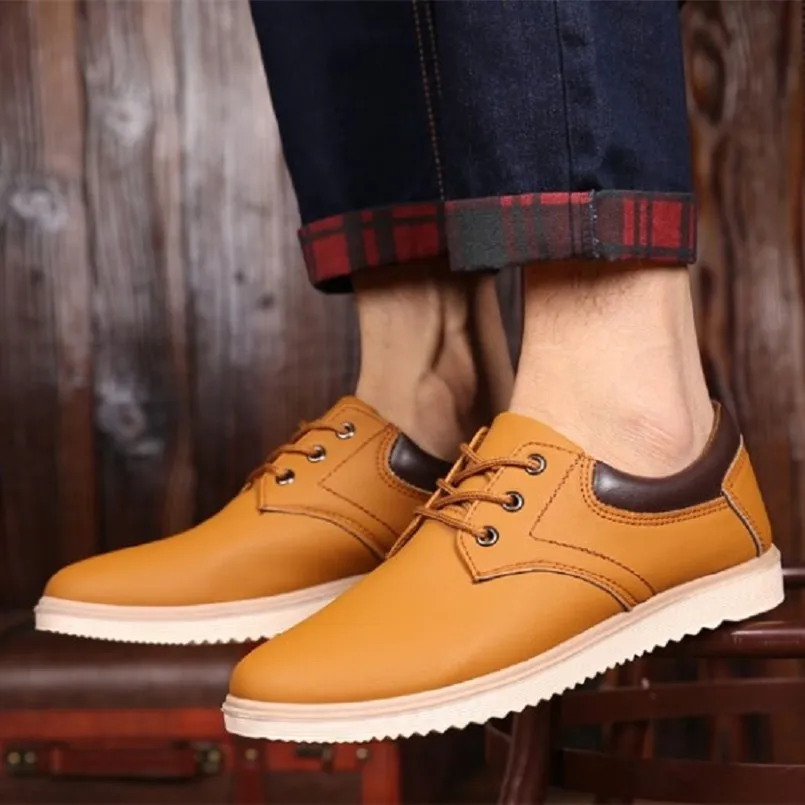 

Cresfimix zapatos hombre male fashion high quality anti skid pu leather shoes man's cool brown spring autumn lace up shoes c2729