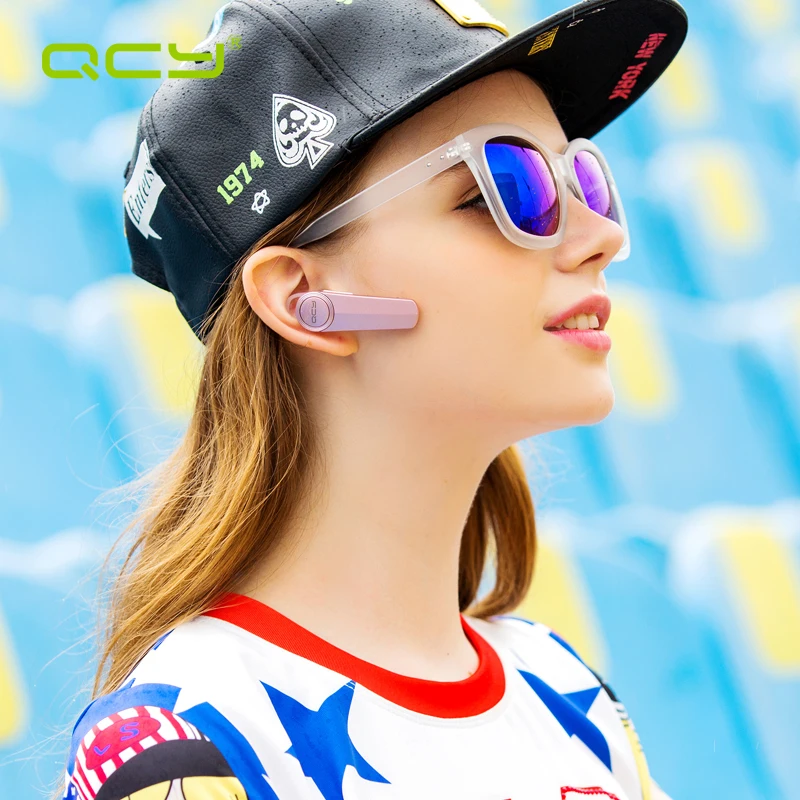QCY Q8 китайская звуковая стерео связь Bluetooth наушники Беспроводная гарнитура