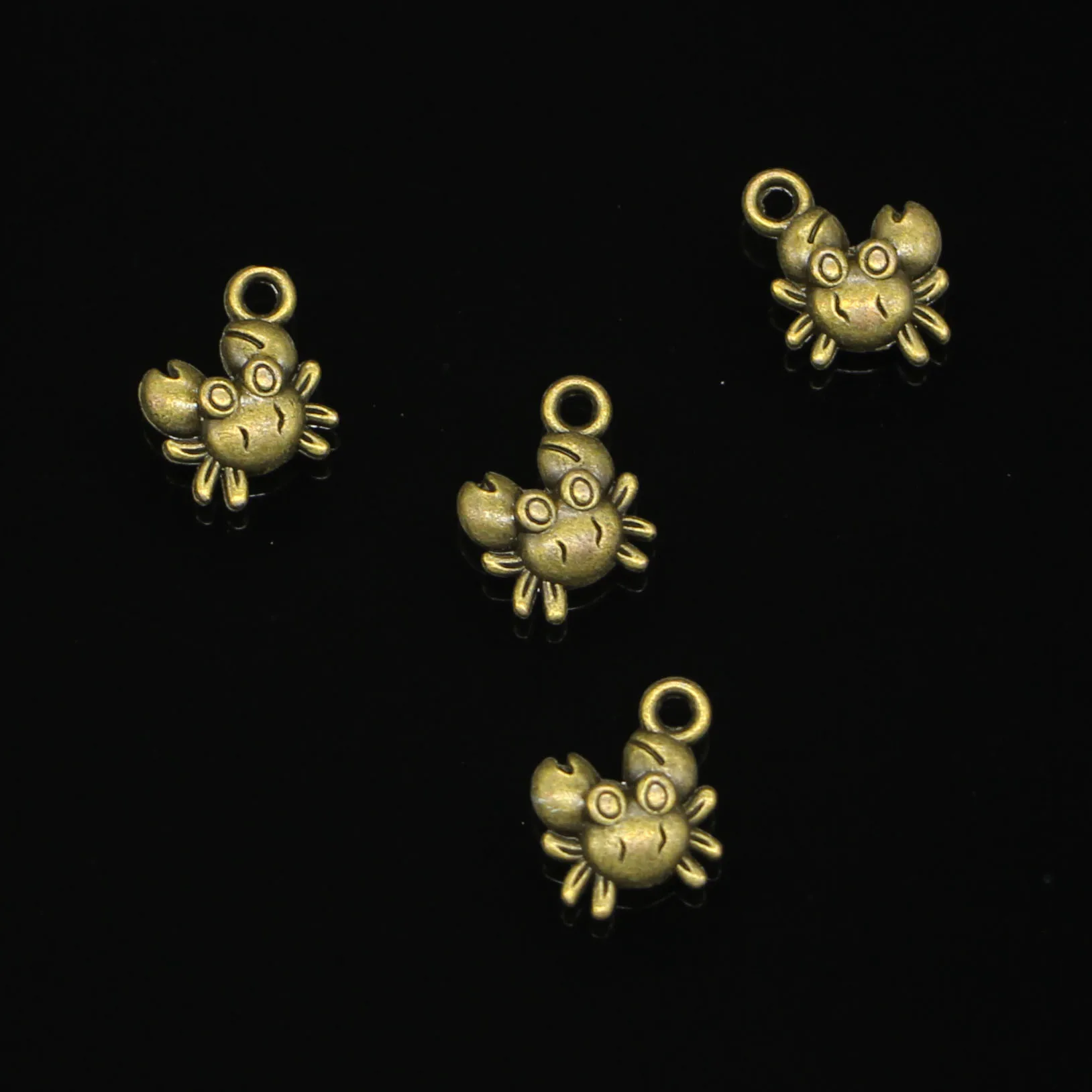 30pcs Antique bronze crab Charms Pendants for Jewelry Making DIY Handmade Craft 12*11mm | Украшения и аксессуары