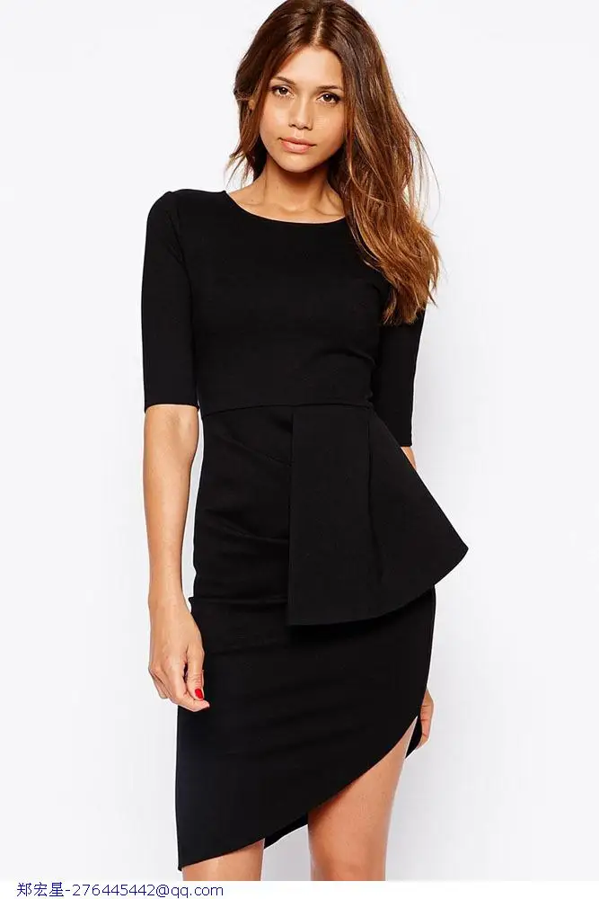 Фото Fashion women clothing vestidos de festa curto half sleeve brief Black Gather Side Asymmetrical Mini Dress summer 2015 LC21719 Женская Fashion women clothing vestidos de festa curto half sleeve brief Black Gather Side Asymmetrical Mini Dress summer 2015 LC21719 Женская