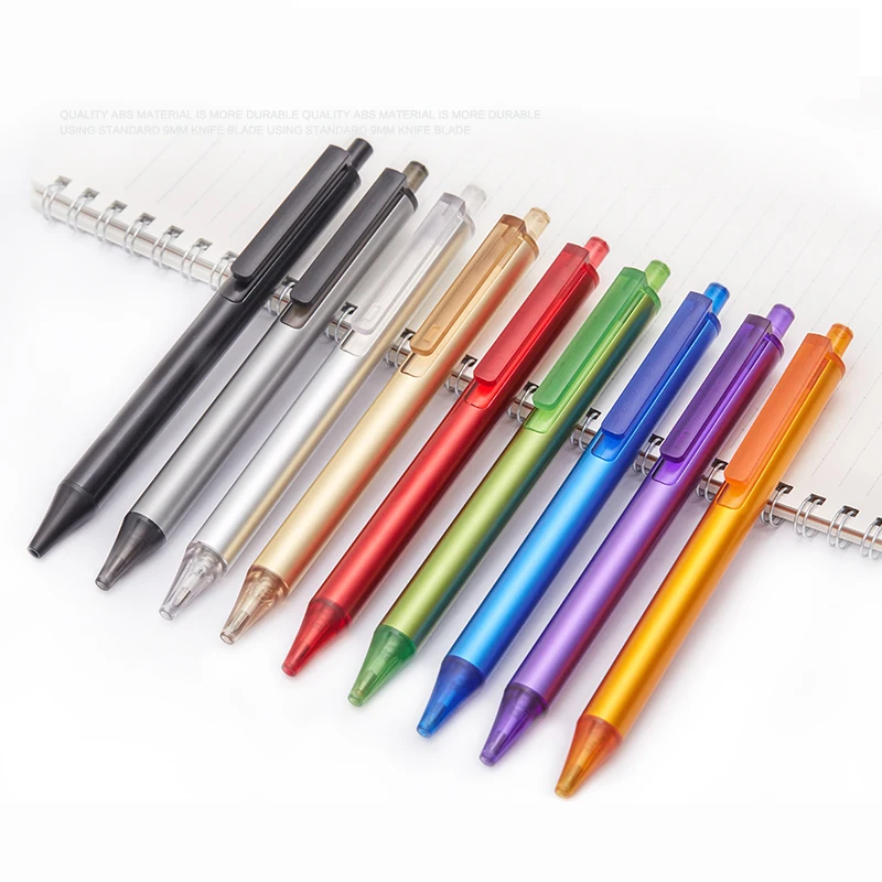 

KACO TUBE 0.5mm Black Ink Click Gel Pen Metallic Anti-friction 19 Colors for Choose Unisex Pens School and Office Supplies