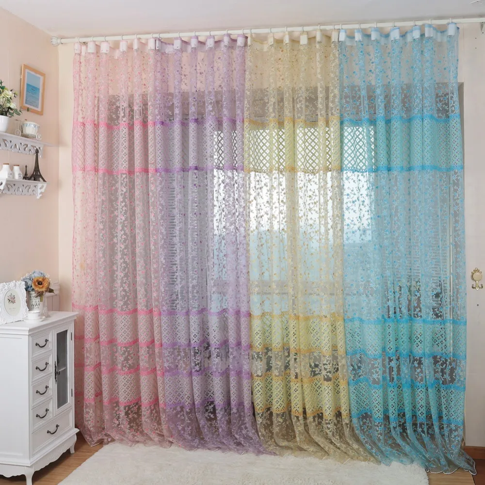 Современная оконная занавеска NAPEARL Тюлевая ткань с принтом для занавесок