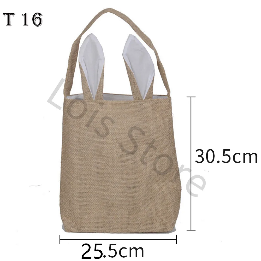 45 шт/лот Пасхальная корзина холст Пасхальный хвост ведро корзина Tote сумки детский подарок счастливое пасхальное украшение - Цвет: T 16