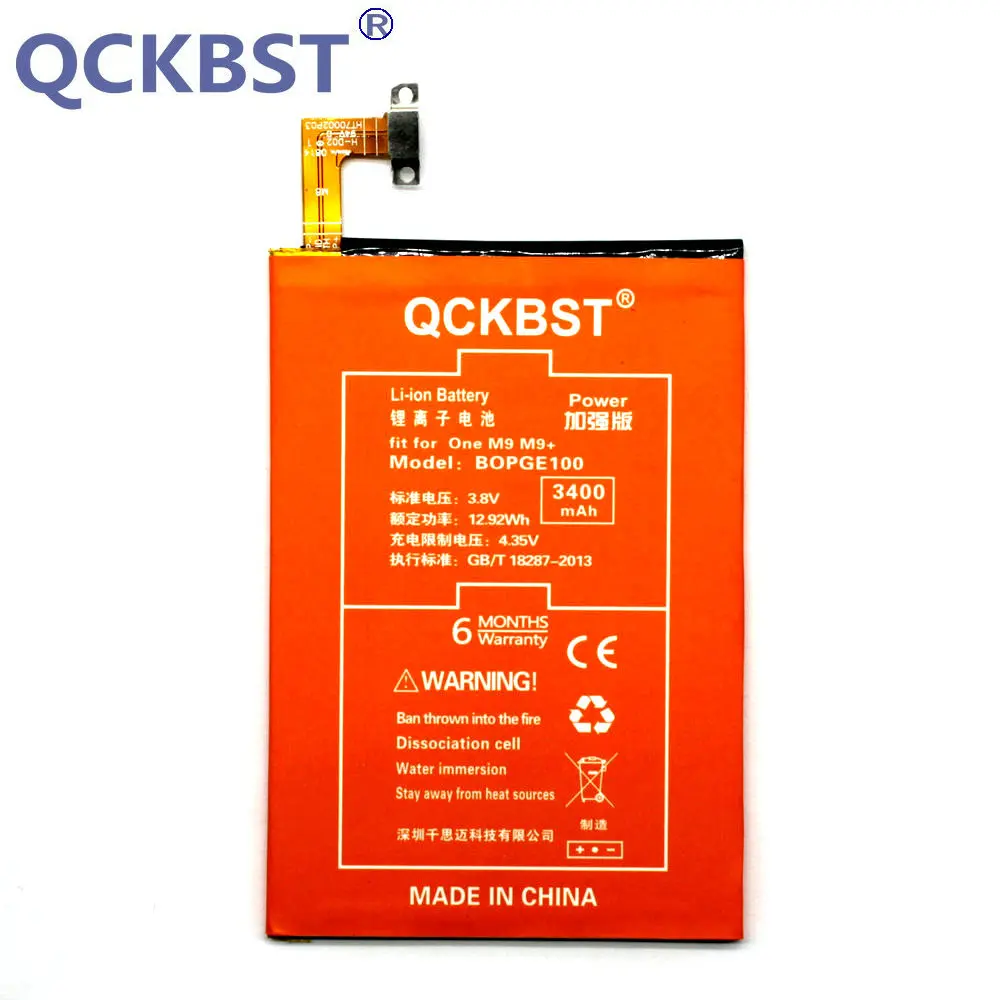 QCKBST BOPGE100 3400mAh аккумулятор для HTC ONE M9 + M9W One Plus M9pt Hima Ultra 0PJA10 0PJA13 телефон Литий-ионные