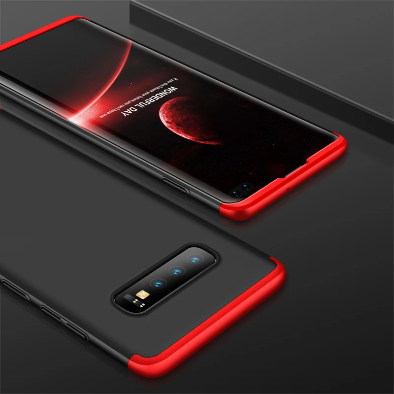 10 шт./лот защита 360 полная ПК жесткая задняя крышка чехол для Samsung S10 S9 plus 5G e A9 A8 A7 M30