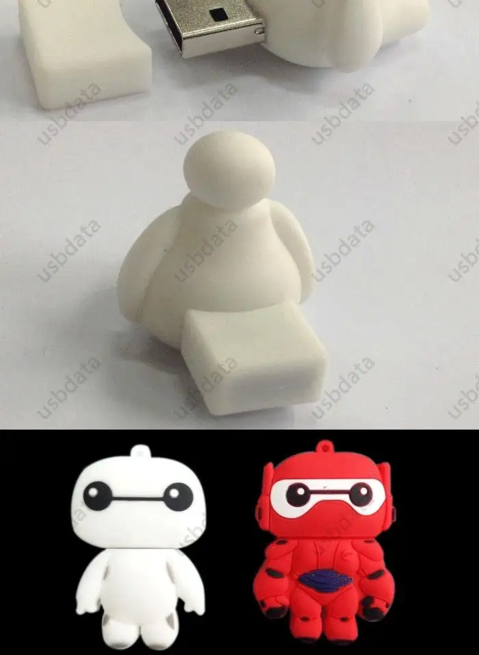 Мультфильм робот Baymax USB флешка 3,0 64 ГБ 128 ГБ 512 ручка привода флэш-карты памяти Bay Max флешки 1 ТБ Memory Stick подарок