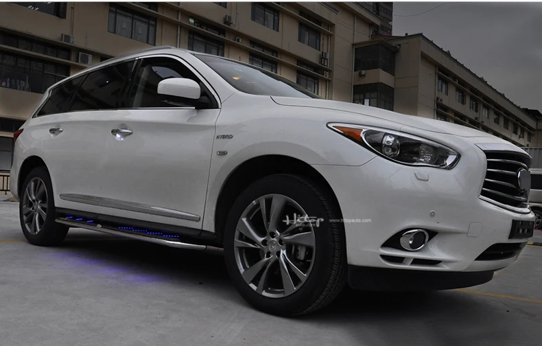 Подходит для INFINITI FX35 FX37 JX35 QX50 QX60 QX70 Беговая доска ступня nerf бар, "Топ Роскошный", с "светодиодный светильник", загрузка 300 кг
