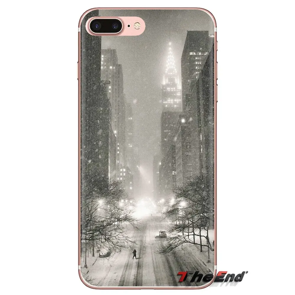 Прозрачный мягкий чехол для Xiaomi Redmi 4A S2 Note 3 3S 4 4X5 Plus 6 7 6A Pro Pocophone F1 Night Snow Winter Painting |
