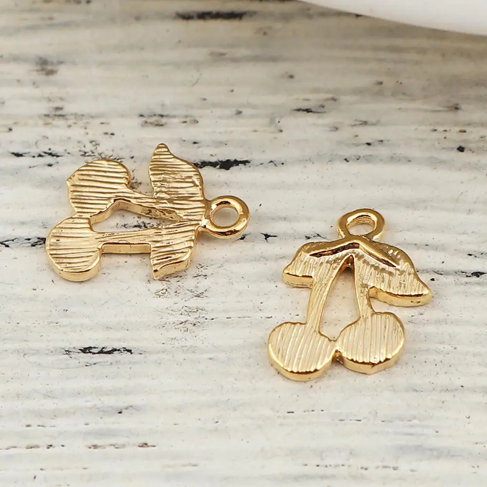 DoreenBeads медные Подвески вишневые фрукты золотой цвет ювелирные изделия