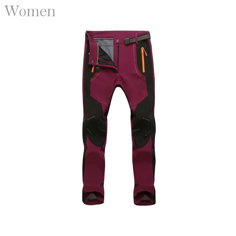 Women Sports Pants TWTOPSE зимние водонепроницаемые походные брюки для мужчин и женщин софтшелл ветрозащитные термо брюки Термо Спорт на открытом воздухе кемпинг лыжные брюки - Цвет: Women Sports Pants