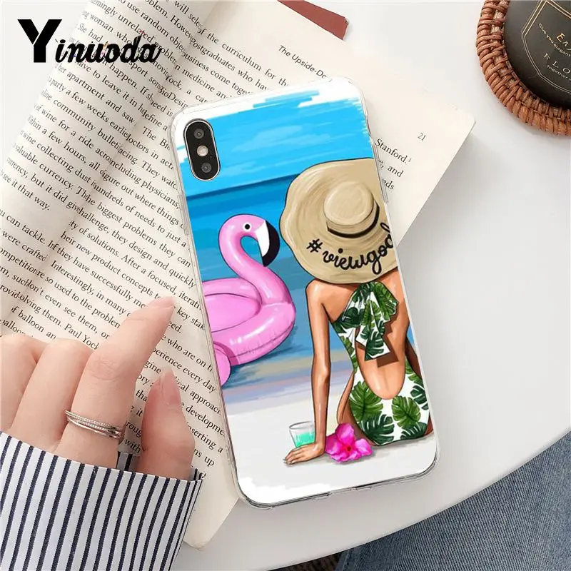 Yinuoda модный силиконовый прозрачный чехол для iPhone 8 7 6 6S Plus X XS MAX 5 5S SE XR