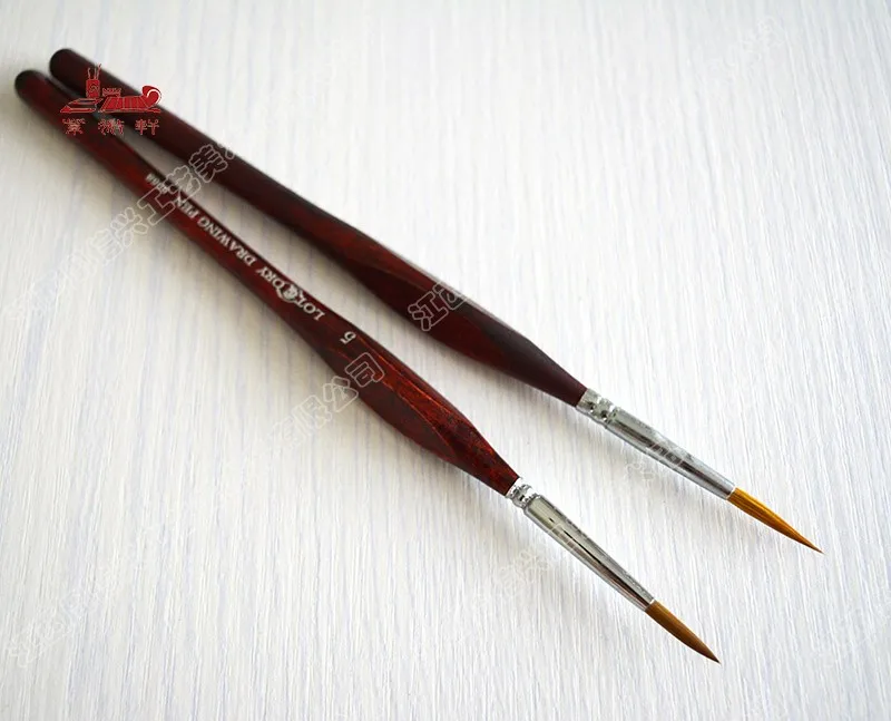 Кисти для акварели 6 шт./компл. кисти рисования с деревянной ручкой в форме алмаза