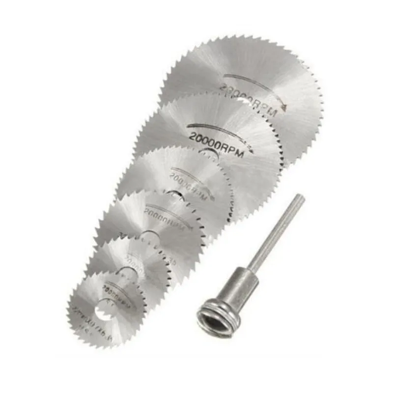 

1 Set High speed steel saw blade Rotary Tool Circular Saw Blades Metal Cutter Discs Mandrel Power Tool Set