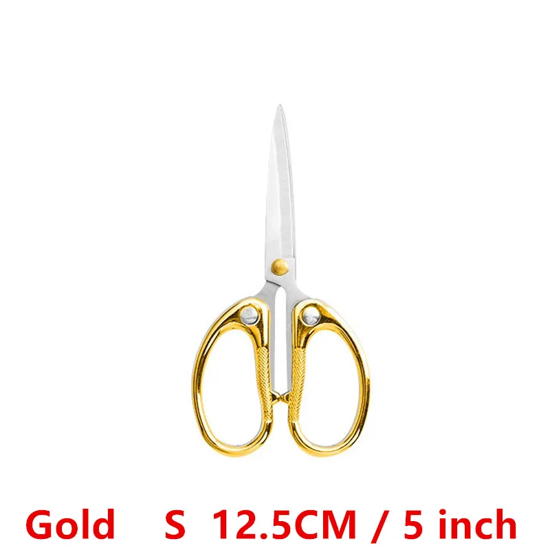 004 Gold 1 шт. профессиональные швейные ножницы, прямые и тканевые швейные ножницы, бытовые канцелярские Офисные ножницы, инструмент - Цвет: 004 Gold