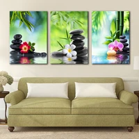 spa stone green bamboo orchid and frangipani pictures on canvas wall art framed modern decor paintings art no frame