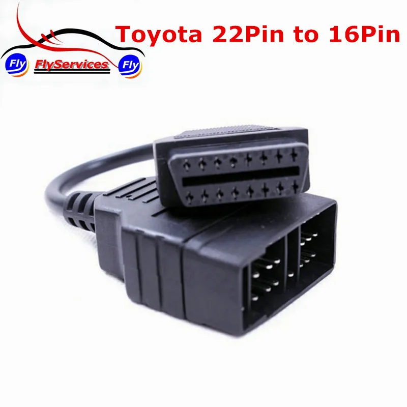 В продаже для Toyota 22 PIN папа к OBD OBD2 16 гнездовой разъем адаптер кабель автомобильный