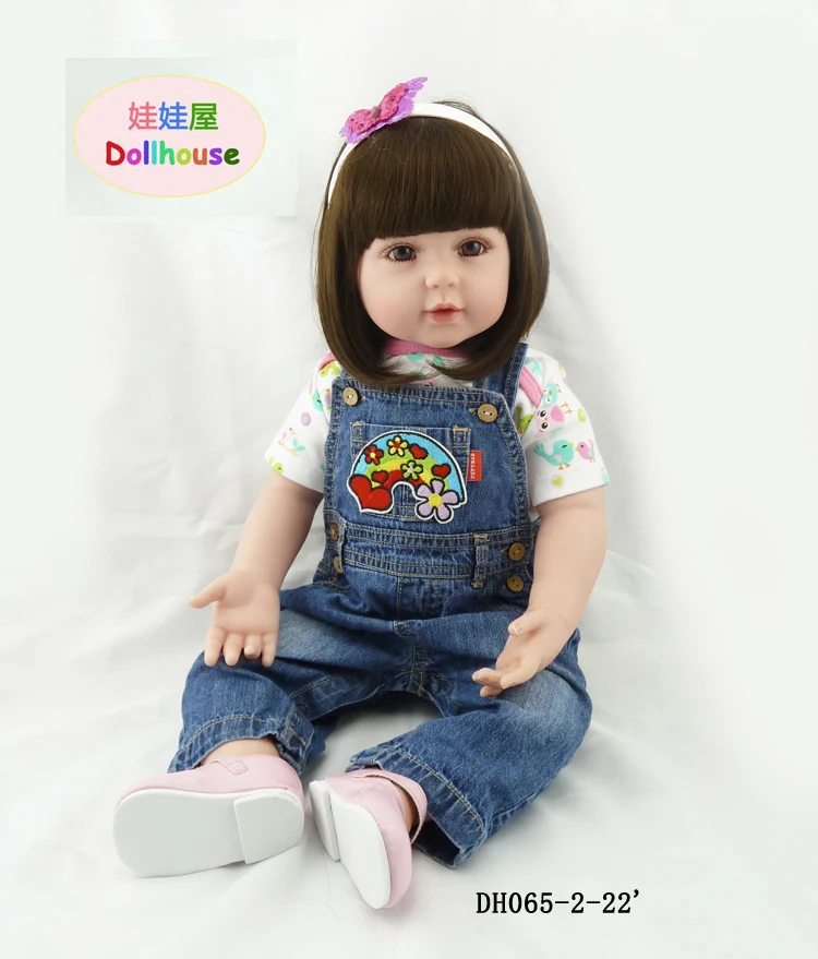 Лидер продаж реалистичные куклы для новорожденных 55 см|reborn baby doll|silicone reborn dollsboneca