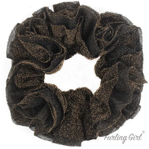 Furling девушка большой SizeMuslim Handbands Гибкая резинка удобные объемные Scrunchies волос галстук Резинки для волос для женщин - Цвет: Solid Coffee