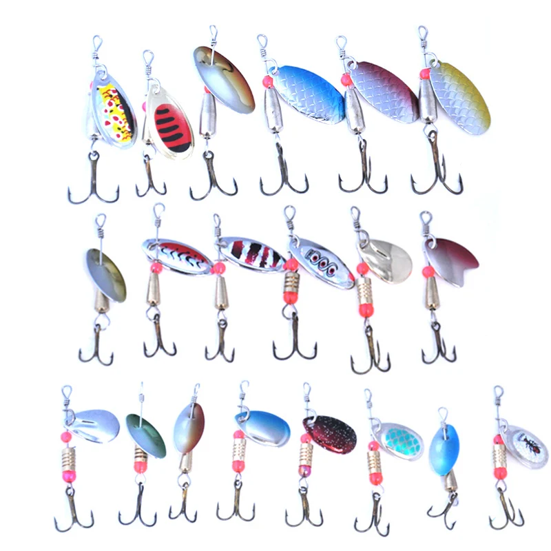 

CIBO Fishing Spoon Bait Set Lures Metal Sequins Silver Fishing Spoons Trout Metal Spinner Spoon Fishing Lure