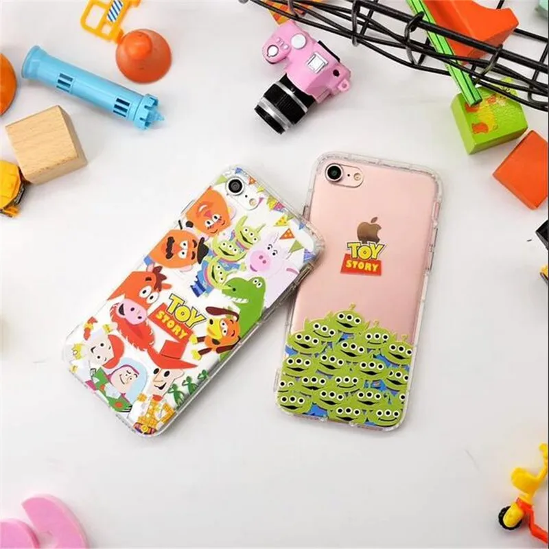 Для iPhone6 6splus 7 плюс прекрасный Toy story тиснение воздушной подушке ТПУ задняя крышка