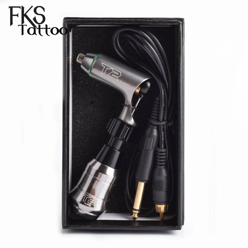 Grey T2 Nano роторная татуировка машина двигатель RCA разъем ручка Высокое качество картридж татуировки машина - Цвет: Grey