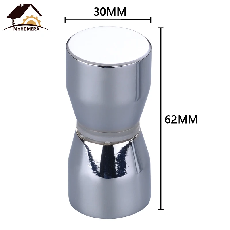 D-Silver Myhomera дверная ручка стеклянная дверная ручка Съемник нажимной ручки для ванной Душевой Кабины Диаметр 1,2 ''Алюминий матовый/серебристый w/винт - Цвет: D-Silver