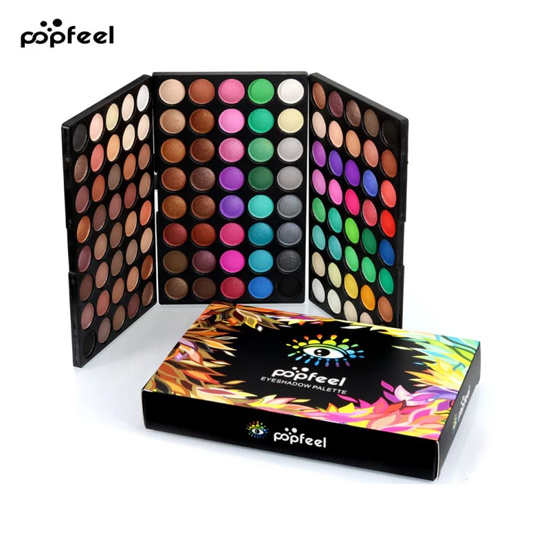 Popfeel Professional 120 Colors Natural Makeup Set Eye Shadow Shimmer Make up Matte Eyeshadow Palette Kit Cosmetic Pallete | Красота и