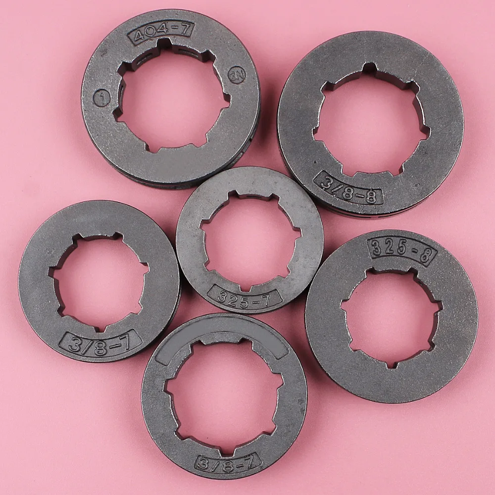 

6pcs/lot Sprocket Rim For Stihl Husqvarna Jonsered Partner Poulan Chainsaw Part 3/8 .325 .404 Pitch 7 8 Teeth Different Type