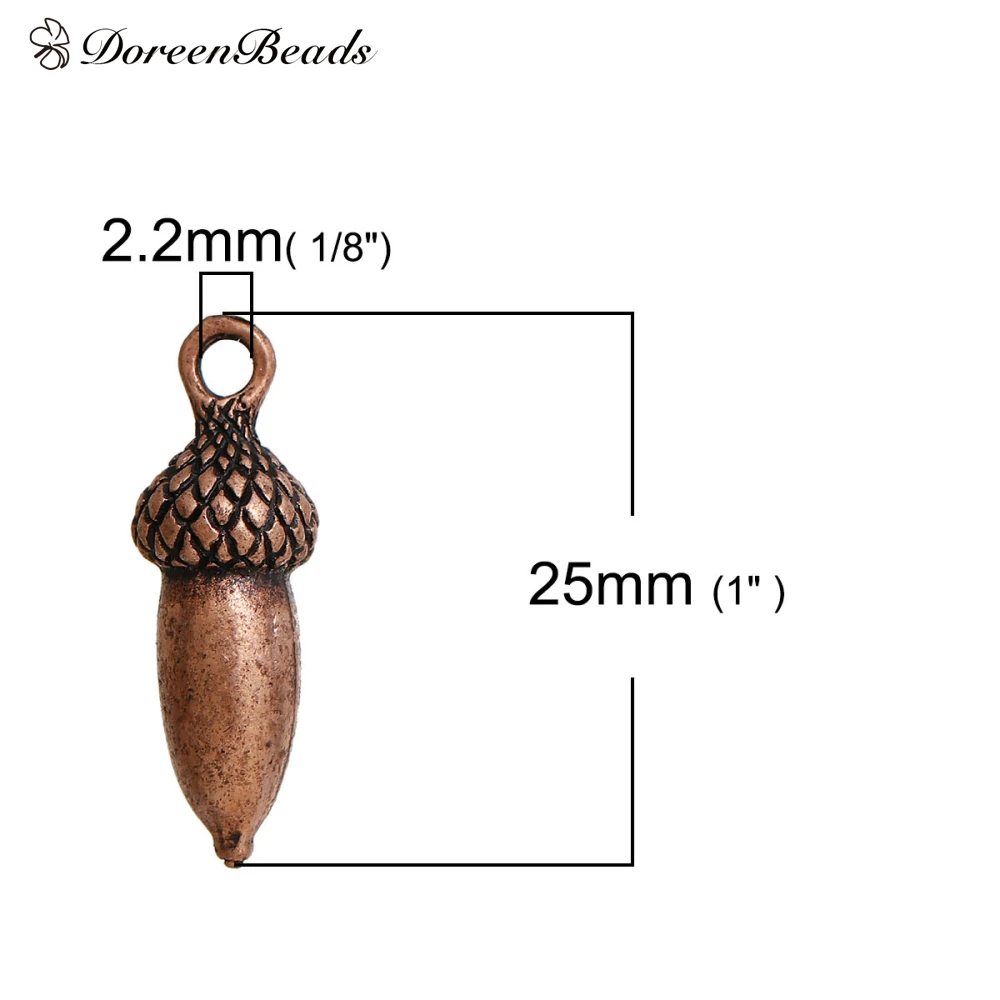 DoreenBeads цинковый сплав 3D Подвески сосновый конус античная серебряная медь золото, 10 шт - Окраска металла: 11