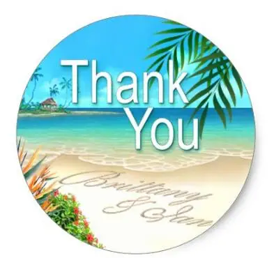 

1.5inch Exotic Beach (ask me to put your names in sand) Classic Round Sticker