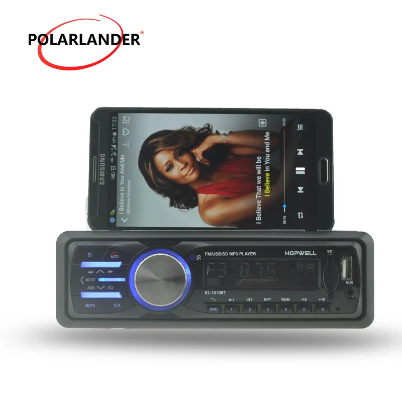 1010BT 1Din Автомобильный стерео In-Dash MP3 Аудио плеер ЖК-экран FM-радио Bluetooth AUX Dual USB ISO RCA с