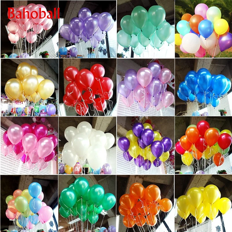 Hot Sale 100pcs 10 Inch 1.5g Happy Birthday/Wedding Supply Latex Balloons Colorful Party Air Ballon Supplies Kids Inflatable Toy