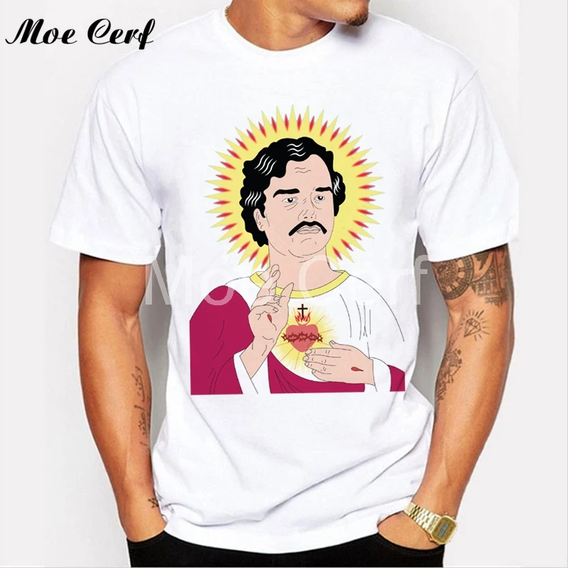 Мужская хлопковая футболка Pablo Escobar Футболка с принтом в виде лекарств L5 230